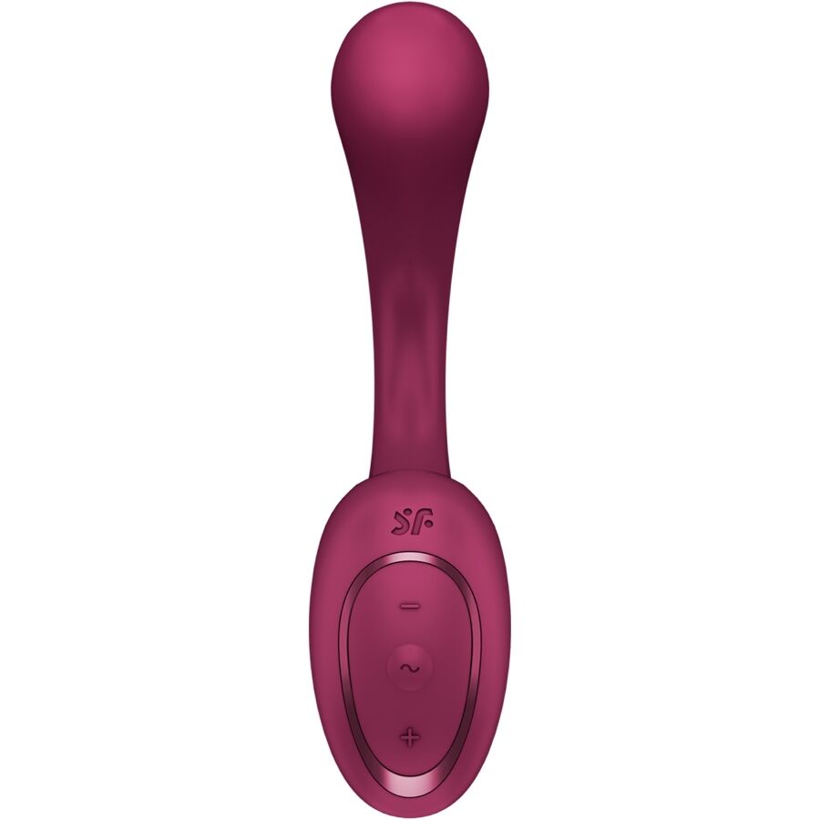 SATISFYER VIBRATOR G FOR GODDESS 2 BOUTEILLE VIBRATEUR LAPIN BORDEAUX — vue détaillée