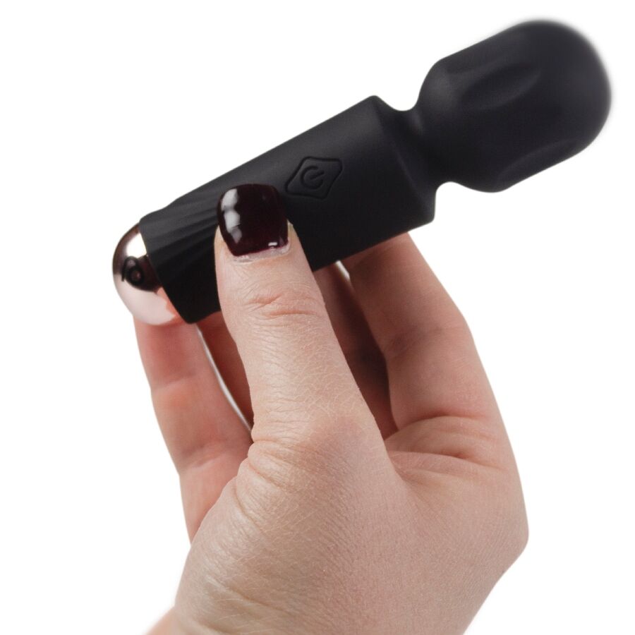 ROCKS-OFF Mini Baguette Rechargeable 16 Fonctions Tulipe Noire — vue alternative