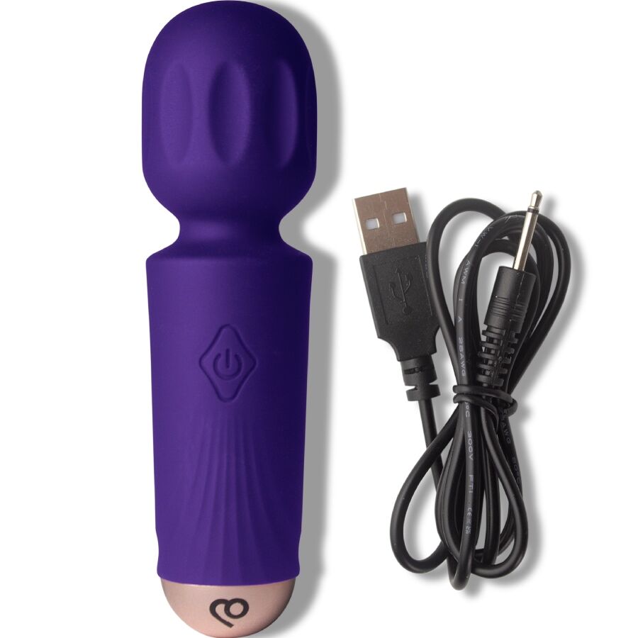 ROCKS-OFF Mini Baguette Rechargeable 16 Fonctions Violet Dream — vue arrière
