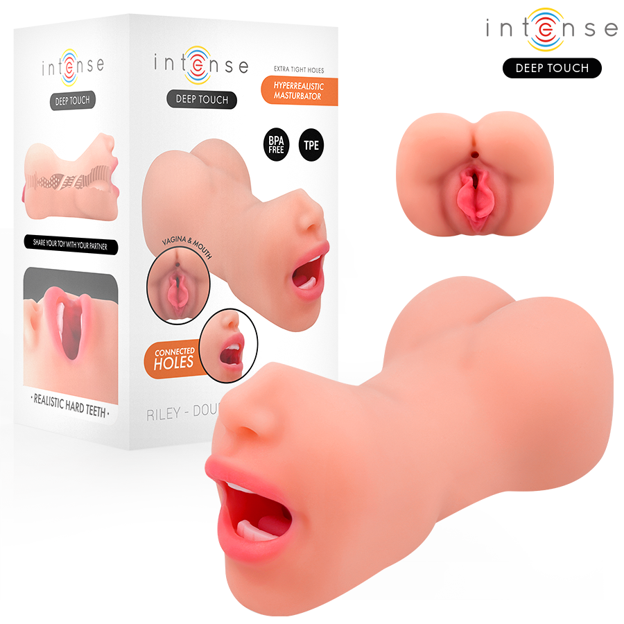 INTENSE BODIES & MASTURBATORS Masturbateur À Double Bouche Vagin Riley - Aura Intime