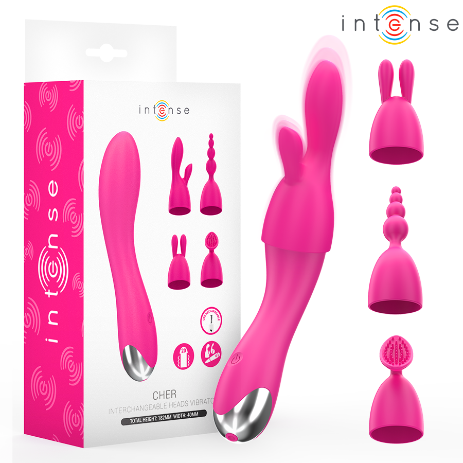 INTENSE - Expensive Vibrator With 20 Movement Modes And Interchangeable Tips