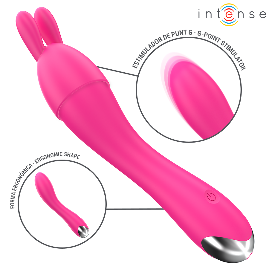 INTENSE HIGH TECH VIBRATEUR CHER 20 MODES MOUVEMENTS EMBOUTS INTERCHANGEABLES — vue arrière