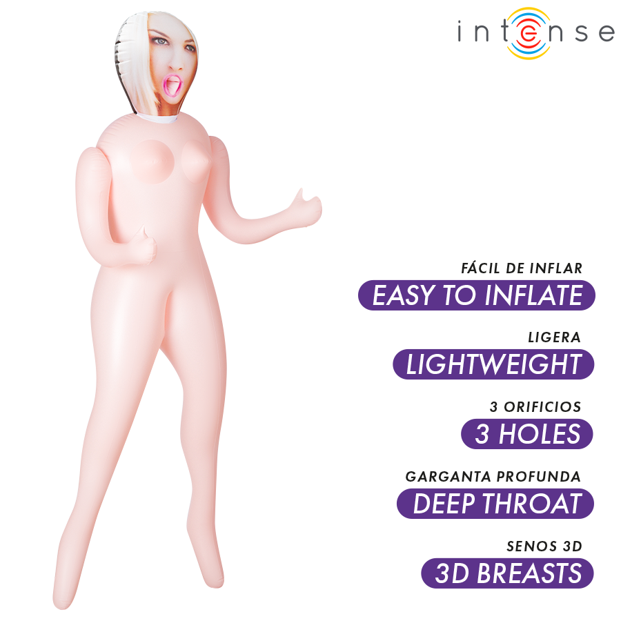 INTENSE BODIES & MASTURBATORS POUPÉE GONFLABLE IRINA À TROIS ORIFICES — vue détaillée