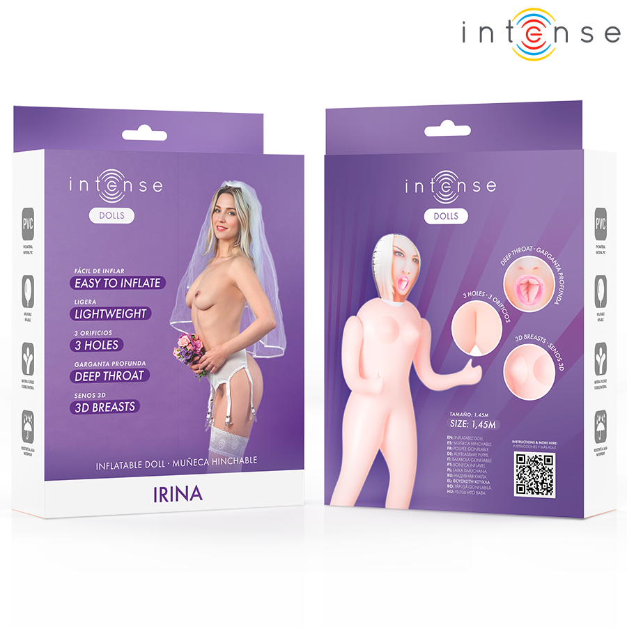 INTENSE BODIES & MASTURBATORS POUPÉE GONFLABLE IRINA À TROIS ORIFICES — vue arrière