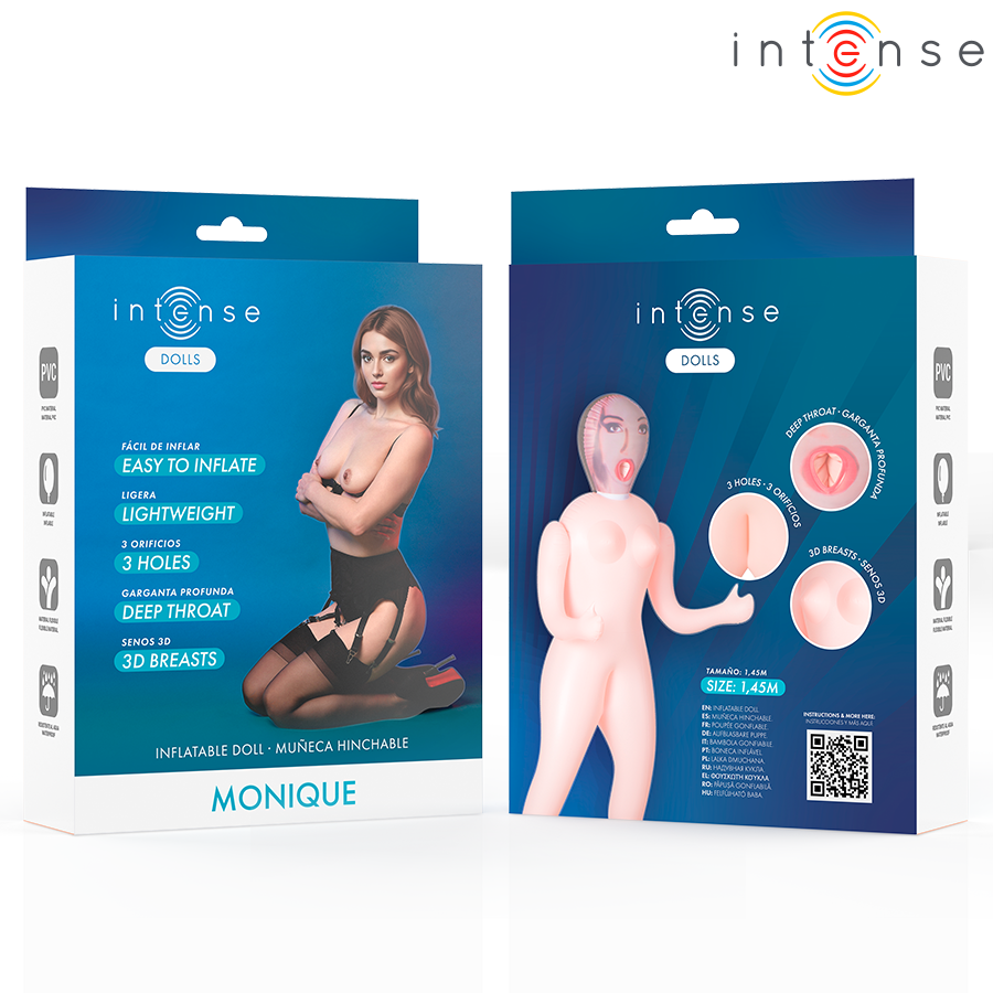 INTENSE BODIES & MASTURBATORS POUPÉE GONFLABLE MONIQUE À TROIS ORIFICES — vue arrière