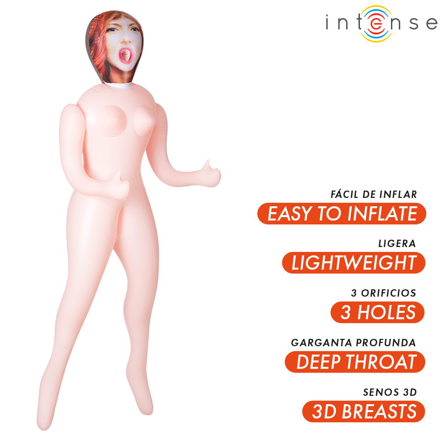 INTENSE BODIES & MASTURBATORS POUPÉE GONFLABLE SCARLETT À TROIS ORIFICES — vue détaillée