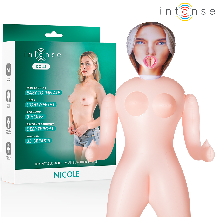 INTENSE DOLLS - Nicole Inflatable Doll with Three Openings