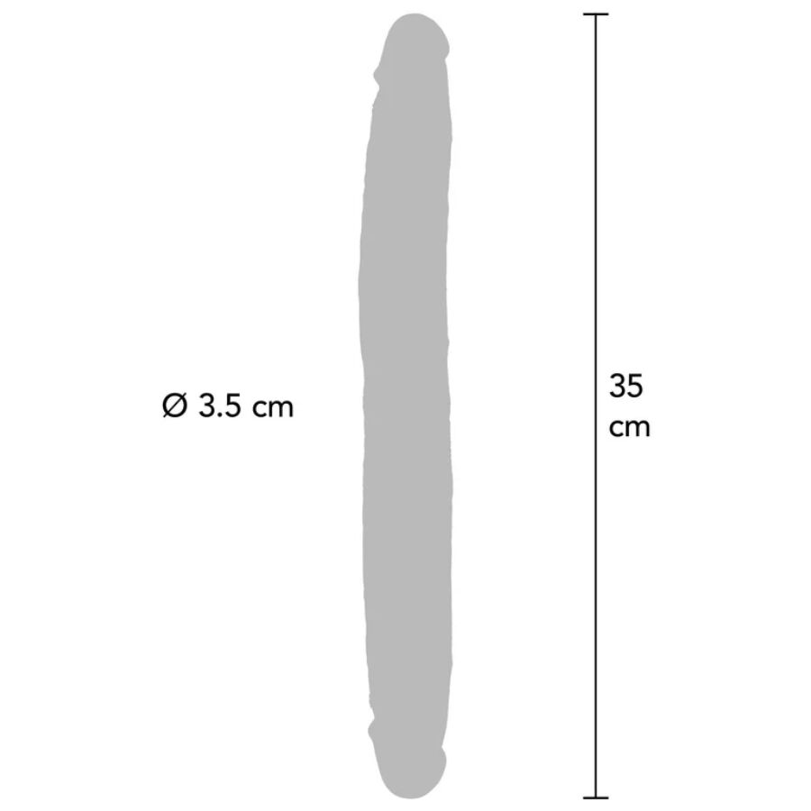 GET REAL GODEMICHET SILICONE À DOUBLE EXTRÉMITÉ CARAMEL 35 CM — vue alternative
