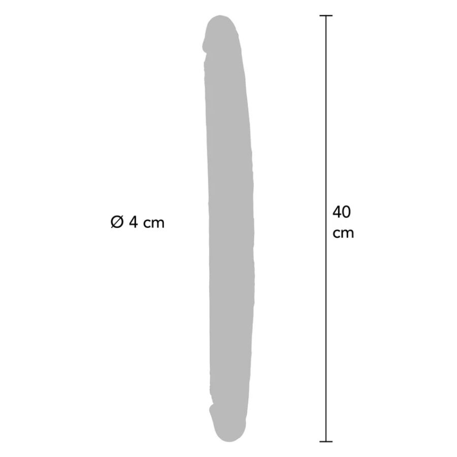 GET REAL GODEMICHET SILICONE À DOUBLE EXTRÉMITÉ CARAMEL 40 CM — vue alternative