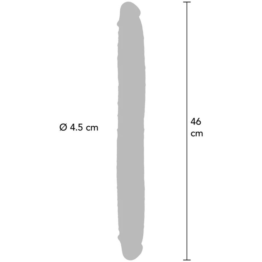 GET REAL GODEMICHET SILICONE À DOUBLE EXTRÉMITÉ CARAMEL 46 CM — vue alternative