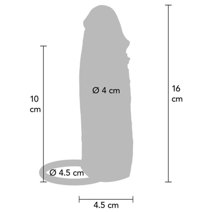 GET REAL MANCHON PÉNIS SILICONE HYDRATANT CARAMEL 16 CM — vue arrière