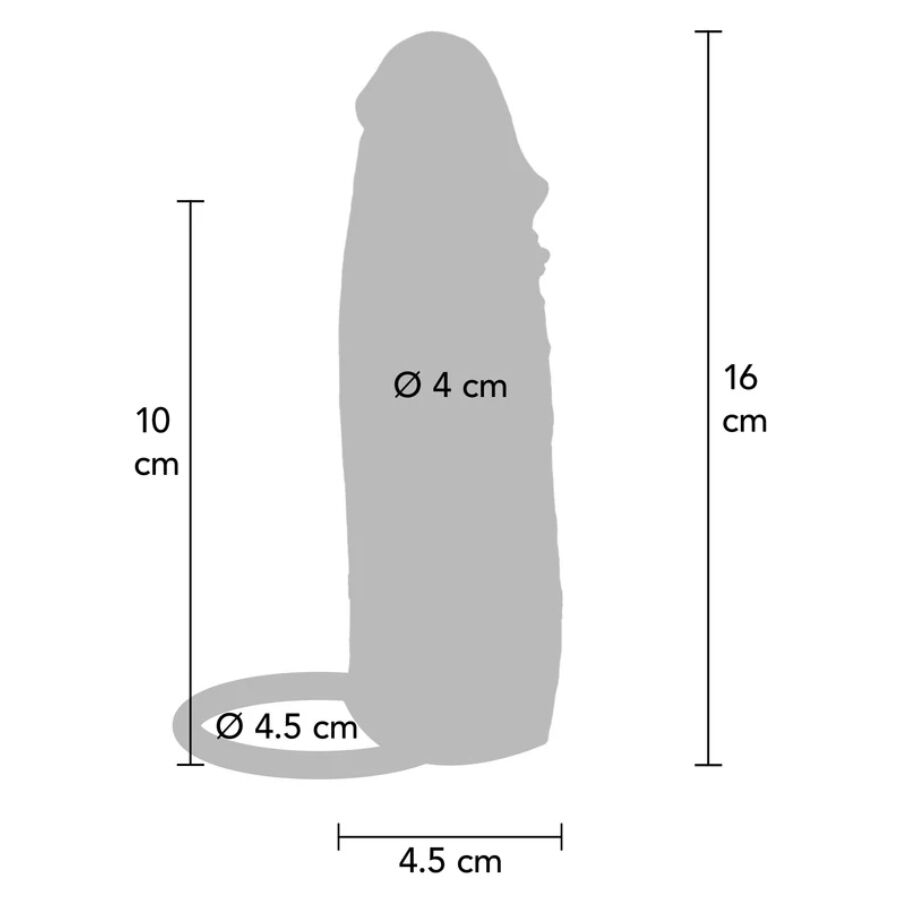GET REAL MANCHON PÉNIS VIBRANT SILICONE HYDRATANT CARAMEL 16 CM — vue arrière