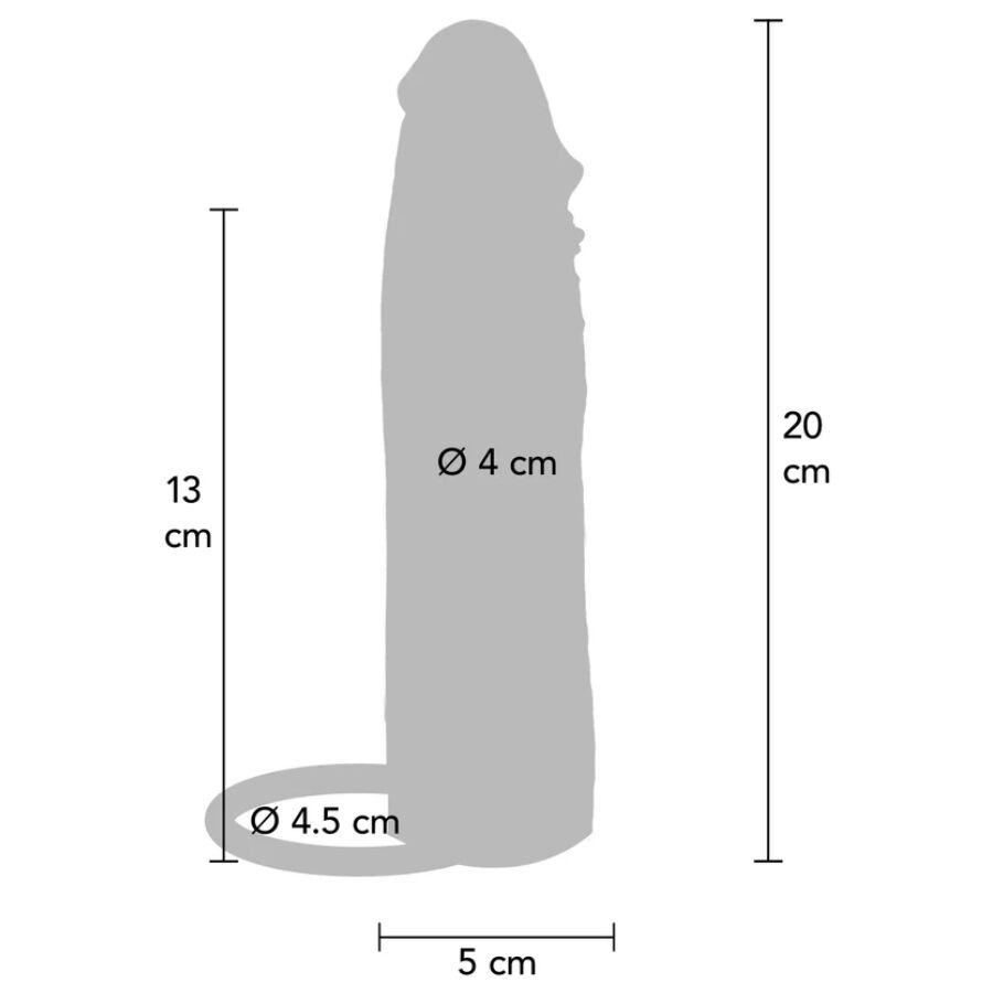 GET REAL MANCHON PÉNIS VIBRANT SILICONE HYDRATANT CARAMEL 20 CM — vue arrière
