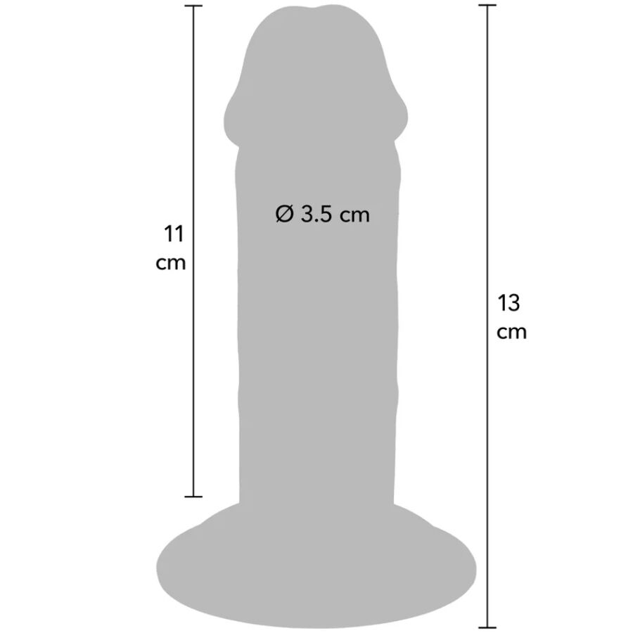 GET REAL PÉNIS LUXE ÉPAIS DOUBLE DENSITÉ TPE 13 CM — vue arrière