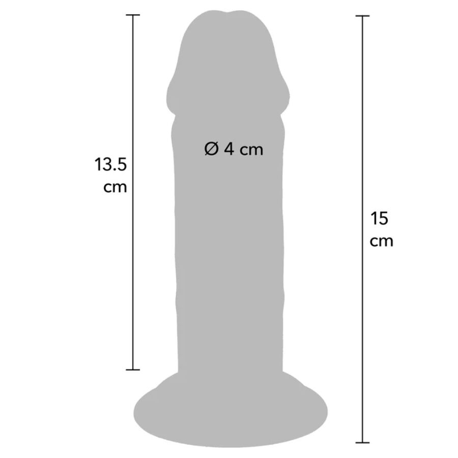 GET REAL PÉNIS LUXE ÉPAIS DOUBLE DENSITÉ TPE 15 CM — vue arrière