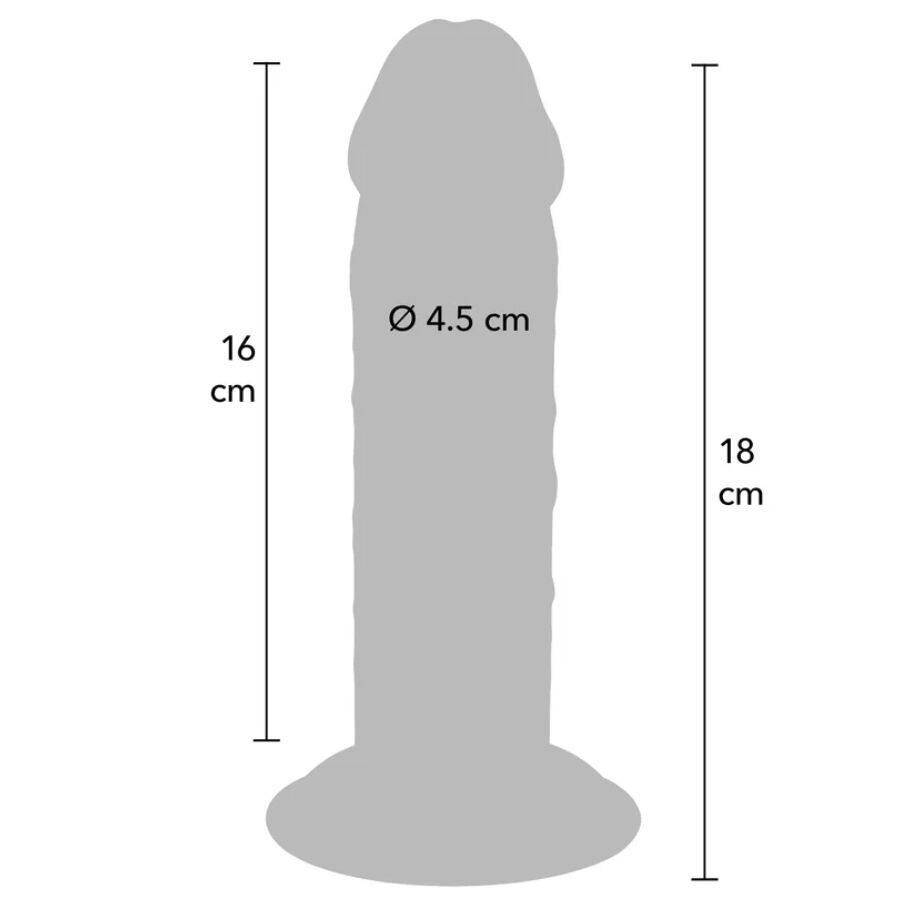 GET REAL PÉNIS LUXE ÉPAIS DOUBLE DENSITÉ TPE 18 CM — vue arrière