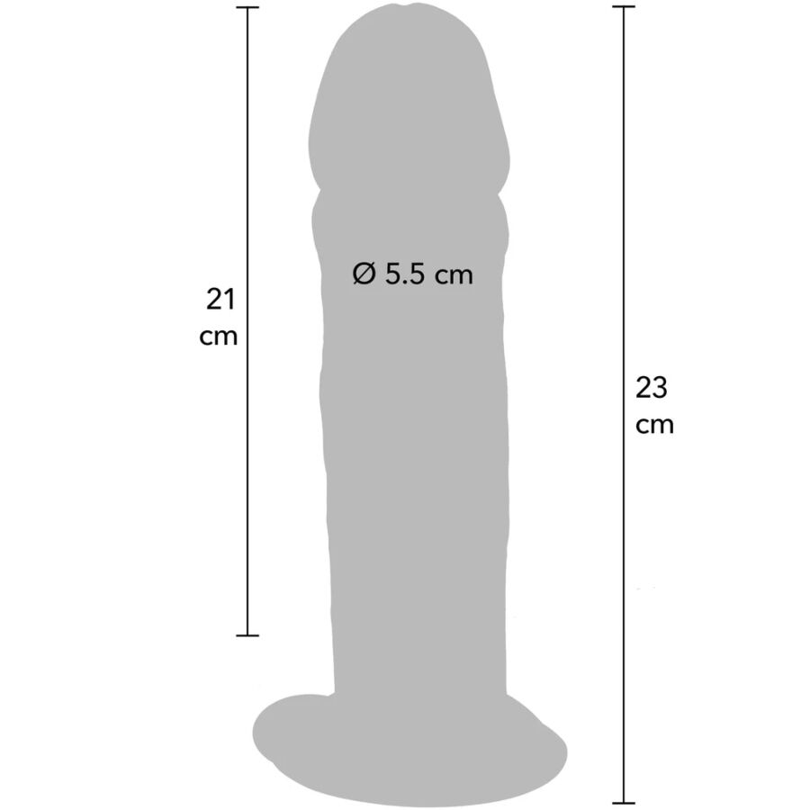 GET REAL PÉNIS LUXE ÉPAIS DOUBLE DENSITÉ TPE 23 CM — vue arrière
