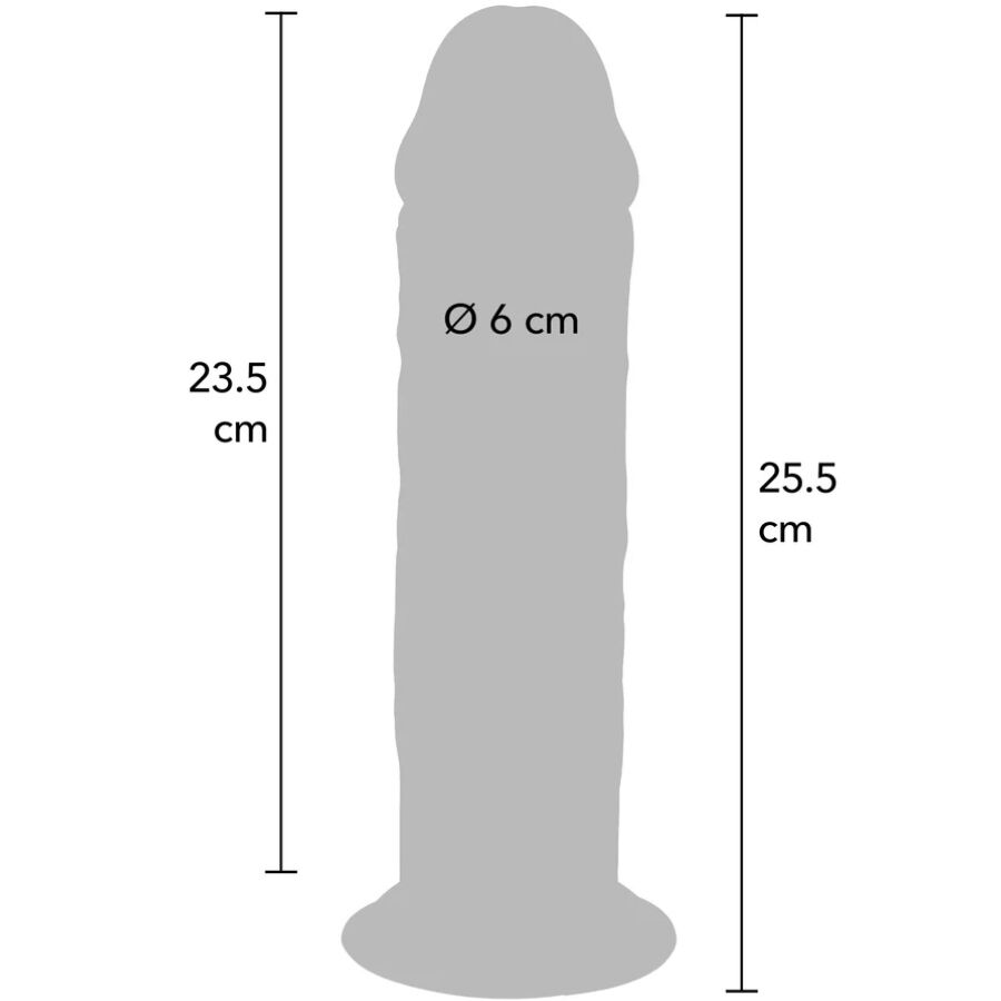 GET REAL PÉNIS LUXE ÉPAIS DOUBLE DENSITÉ TPE 25,5 CM — vue arrière