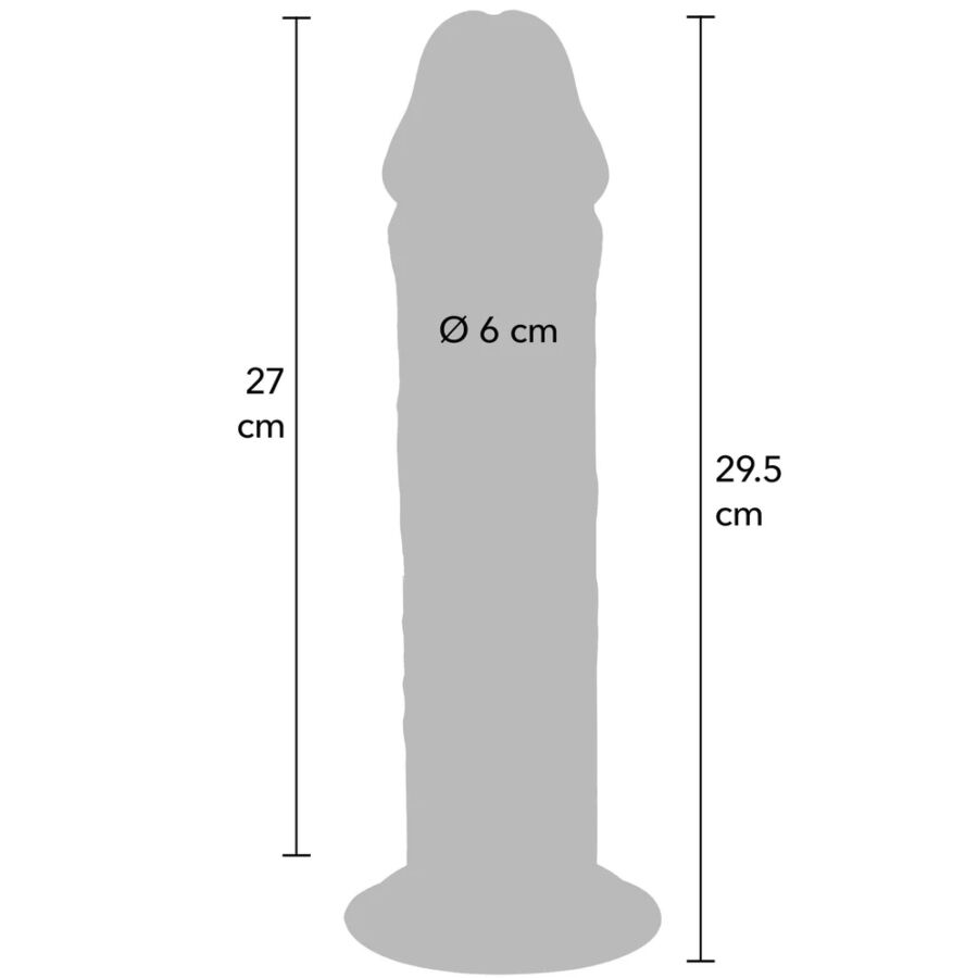 GET REAL PÉNIS LUXE ÉPAIS DOUBLE DENSITÉ TPE 29,5 CM — vue arrière