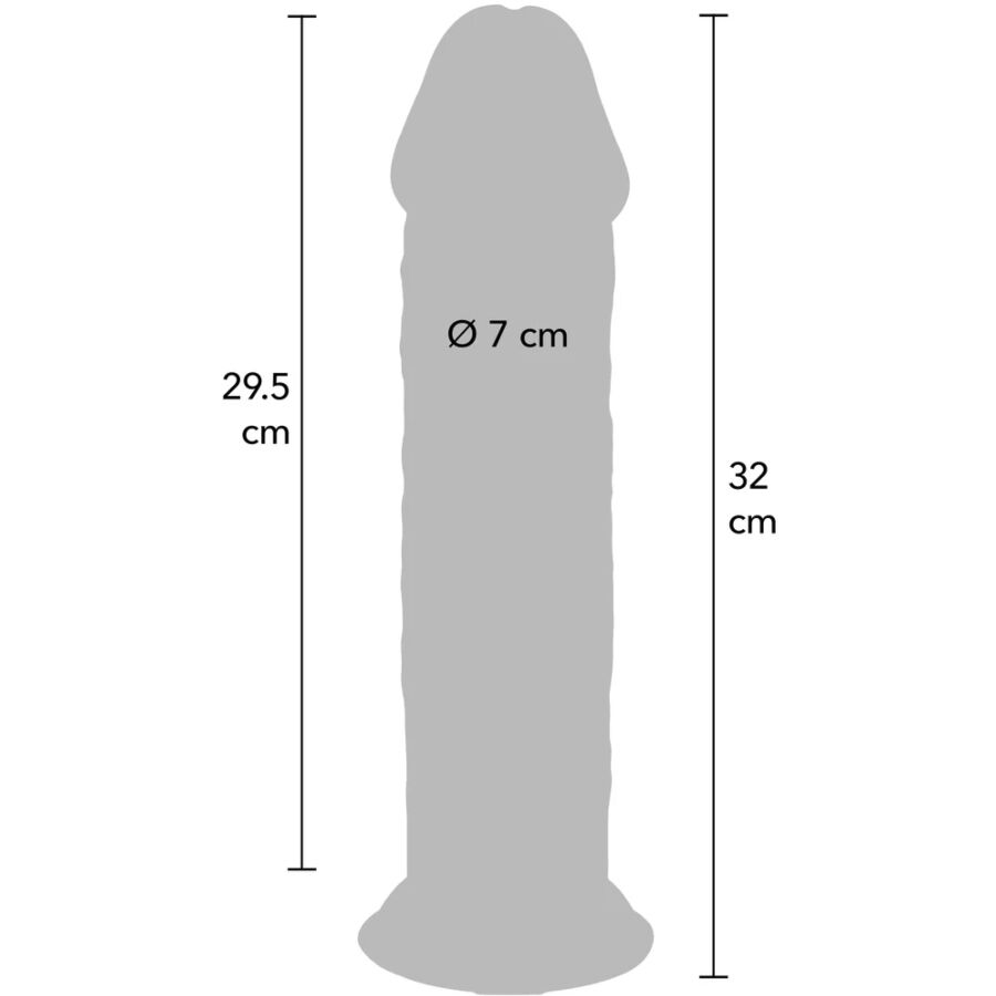 GET REAL PÉNIS LUXE ÉPAIS DOUBLE DENSITÉ TPE 32 CM — vue arrière