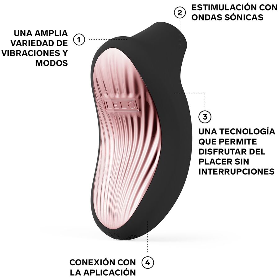 LELO Sona 3 Cruise Masseur Clitoral Sonique Noir — vue arrière