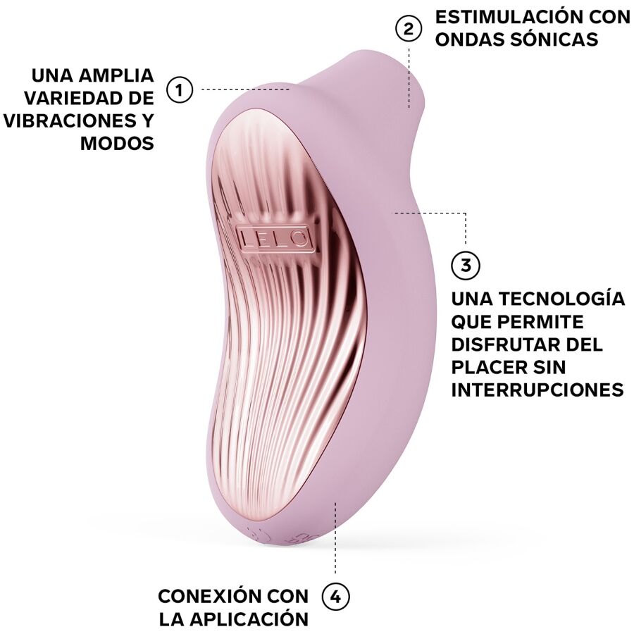 LELO Sona 3 Cruise Masseur Clitoral Sonique Rose Pâle — vue arrière