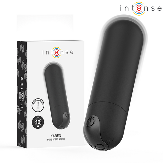 INTENSE FUN TOYS Karen Mini Vibrant Rechargeable Balle Noire - Aura Intime