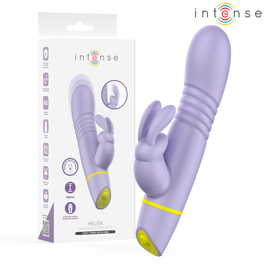 INTENSE HIGH TECH Stimulateur Vibrateur À Poussée Helen Rabbit - Aura Intime
