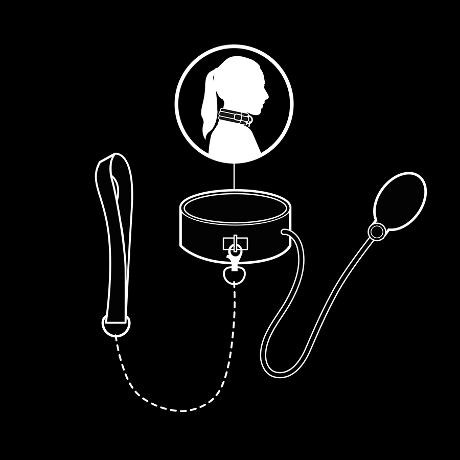 FETISH SUBMISSIVE EXTREME Collier D'Étranglement Gonflable Chaîne — vue alternative