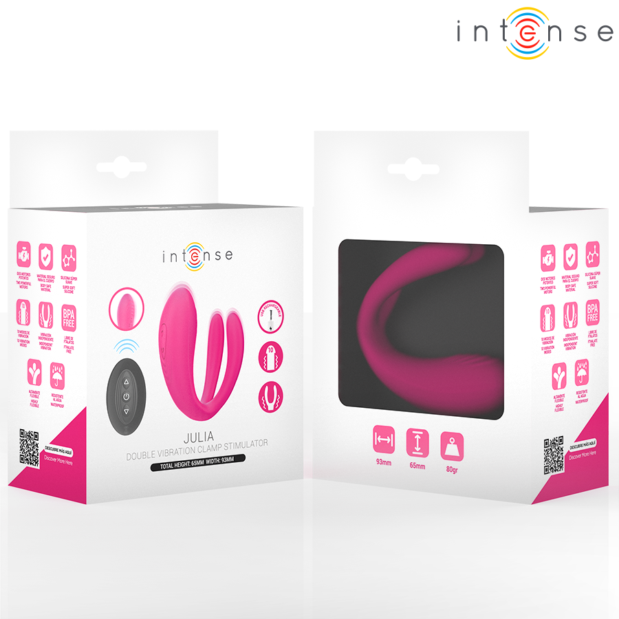INTENSE REMOTE CONTROL Julia Double Vibrateur À Pince Stimulateur Télécommande — vue détaillée