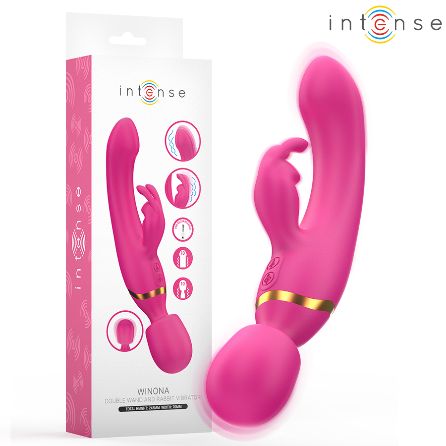 INTENSE HIGH TECH Vibrateur Double Winona Lapin Baguette - Aura Intime