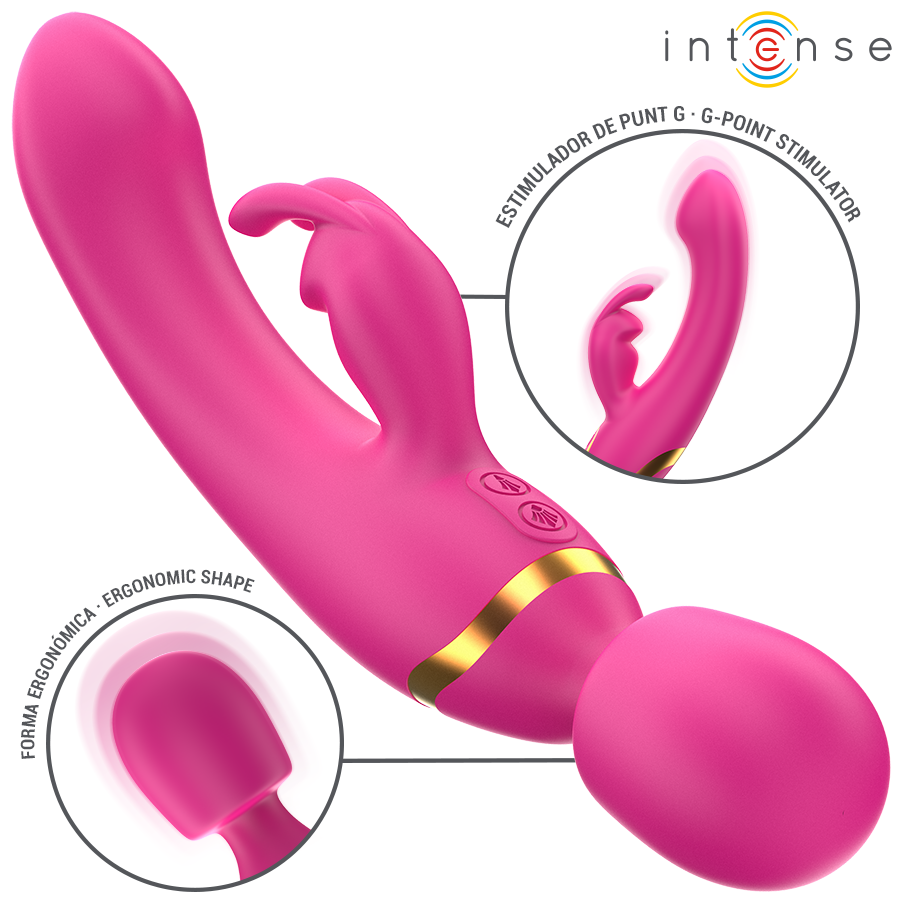 INTENSE HIGH TECH Vibrateur Double Winona Lapin Baguette — vue alternative