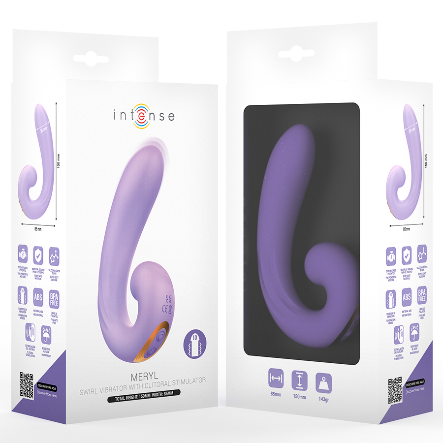 INTENSE HIGH TECH Meryl Double Vibration Stimulateur Clitorien — vue arrière