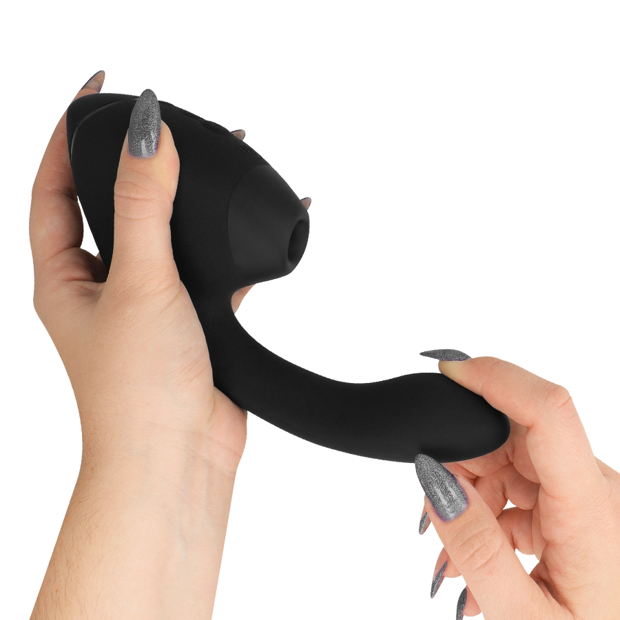 WOMANIZER Duo Next Stimulateur Clitorial Point G Double Noir — vue arrière