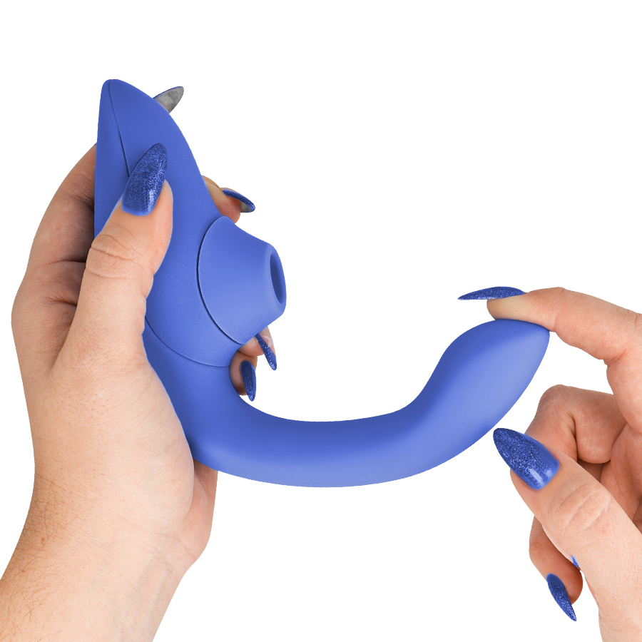 WOMANIZER Vibrateur Stimulateur Bleu Vibrant Bleu — vue arrière