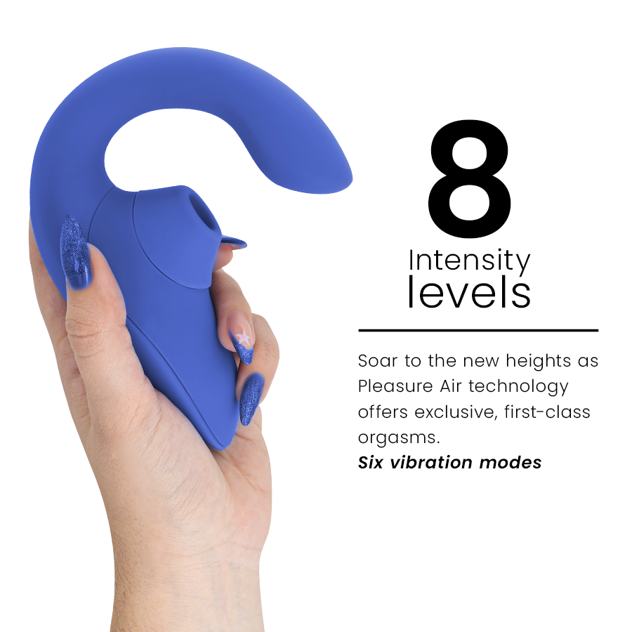 WOMANIZER Vibrateur Stimulateur Bleu Vibrant Bleu — accessoires inclus