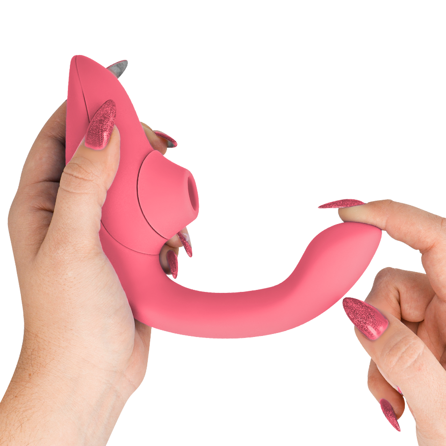 WOMANIZER Vibrateur Stimulateur Blend Rabbit Rose Vibrante — vue arrière