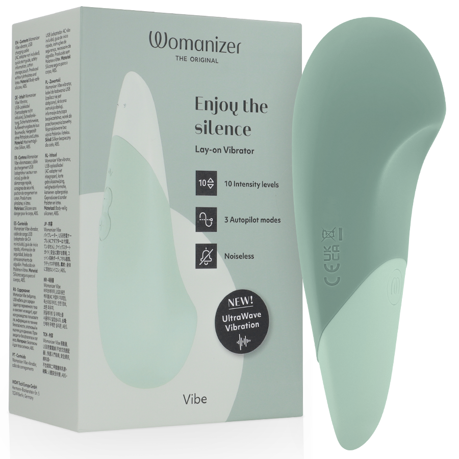 WOMANIZER Vibromasseur Silencieux Vibe Lay-On Sage - Aura Intime