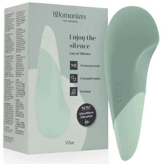 WOMANIZER Vibromasseur Silencieux Vibe Lay-On Sage - Aura Intime