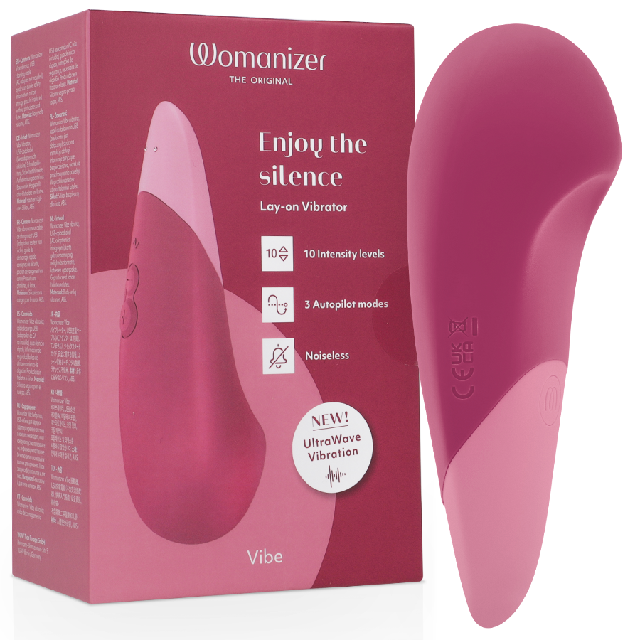 WOMANIZER Vibrateur Silencieux Vibe Lay-On Rose Foyer - Aura Intime