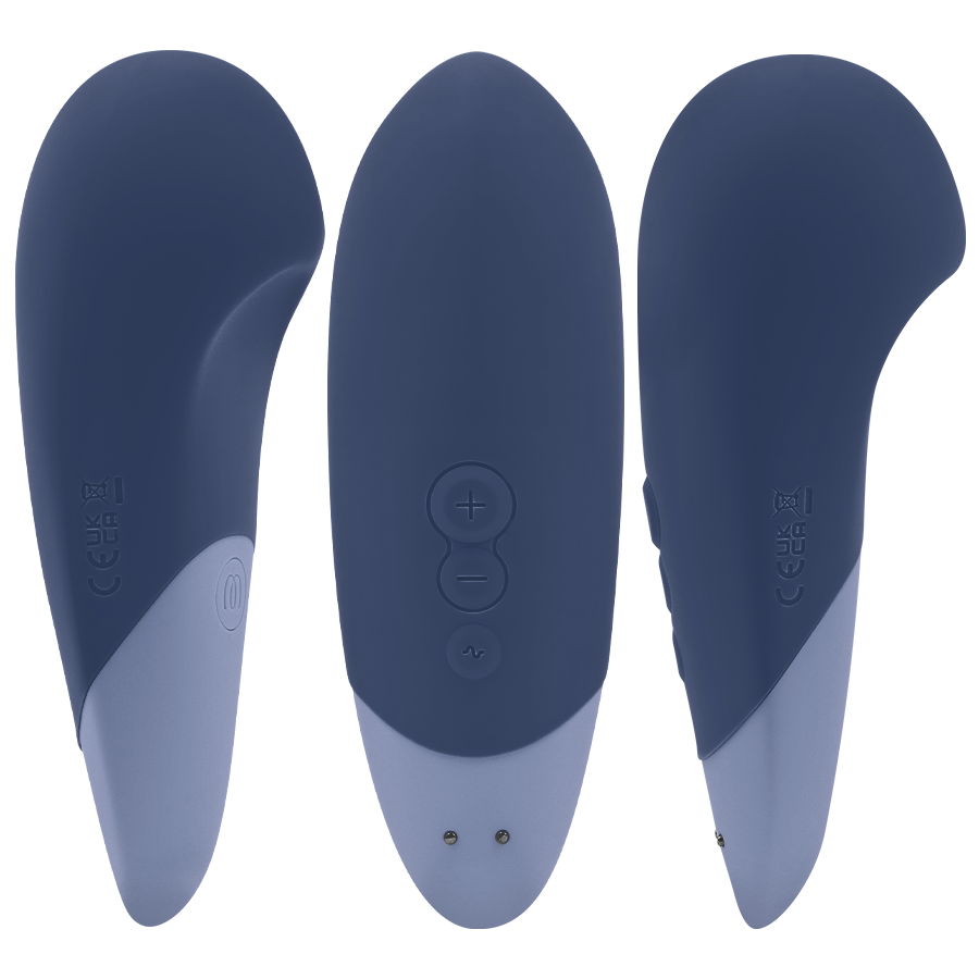WOMANIZER Vibe Lay-On Vibrateur Silencieux Bleu Foncé — vue détaillée