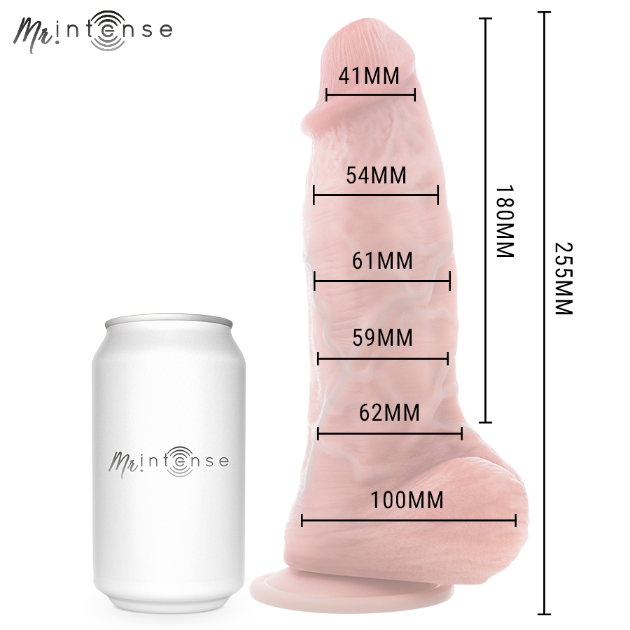 MR. INTENSE DILDOS GODEMICHET SILICONE SPENCER GRAND PÉNIS 25,5 CM -Ø- 6,2 CM — vue arrière