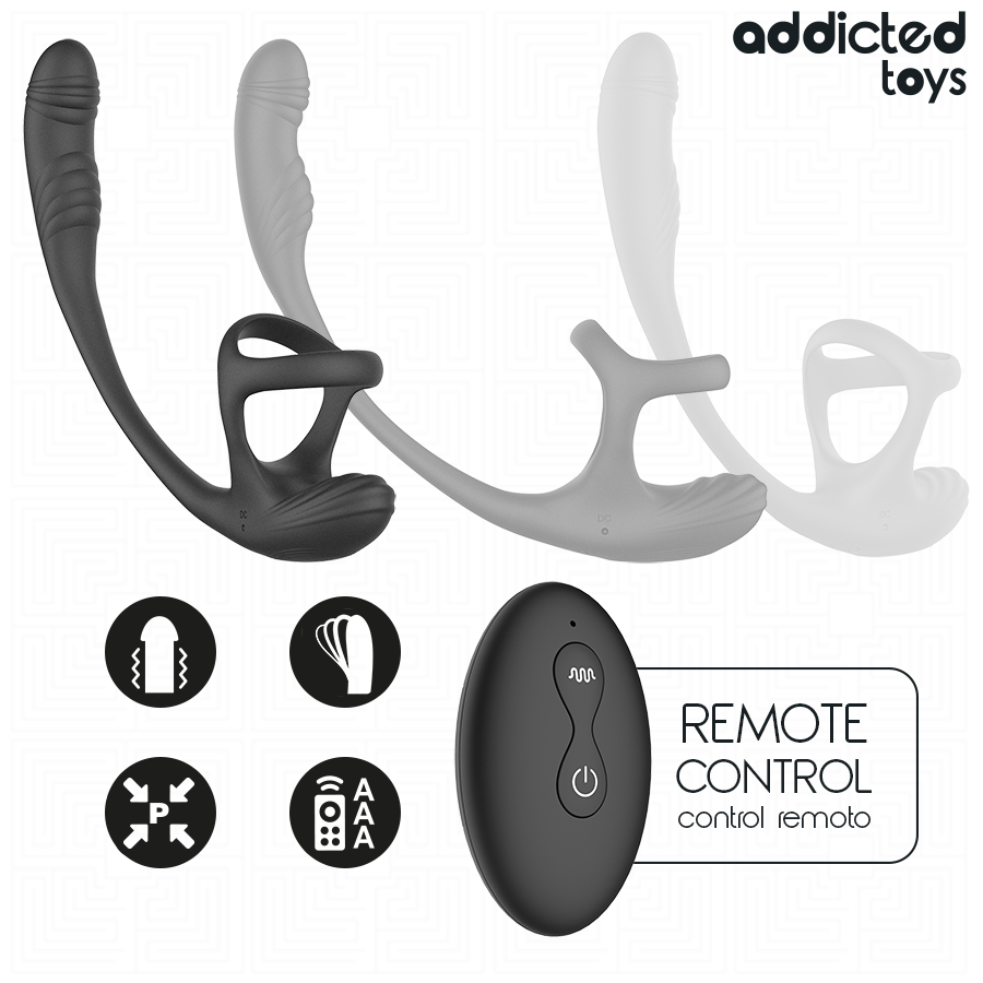 ADDICTED TOYS Plug Anal Vibration, Ondulation À 360° Stimulateur Testic... — vue arrière