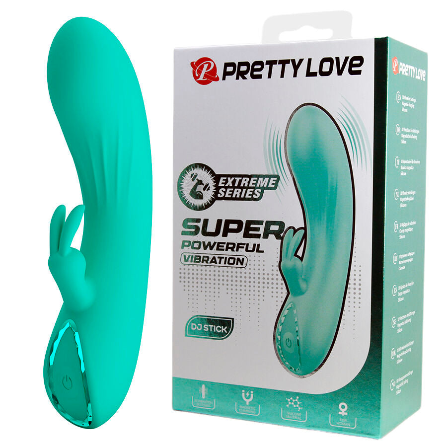 PRETTY LOVE FLIRTATION Dj Stick Vibrateur G-Spot Turquoise - Aura Intime