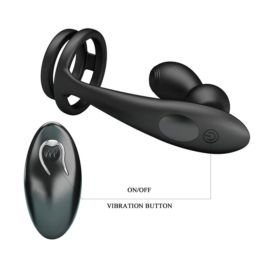 MR PLAY PLUG ANAL VIBRANT ANNEAU PÉNIS TÉLÉCOMMANDE — accessoires inclus