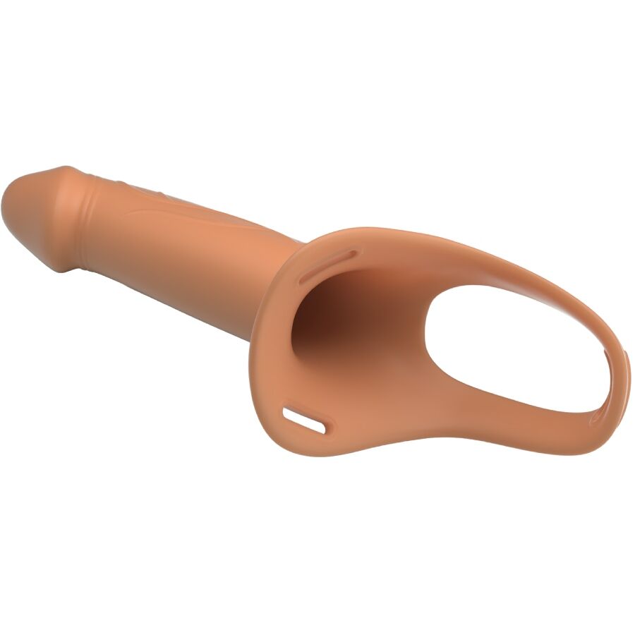 PRETTY LOVE MALE LANDON LIGHT-SKIN VIBRATING STRAP-ON — accessoires inclus