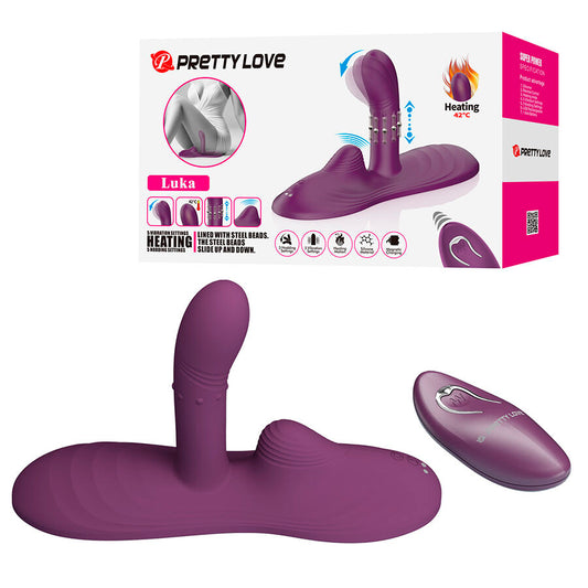 PRETTY LOVE FLIRTATION Luka Vibrateur À Position Assise Effet Chauffant Télécomm... - Aura Intime