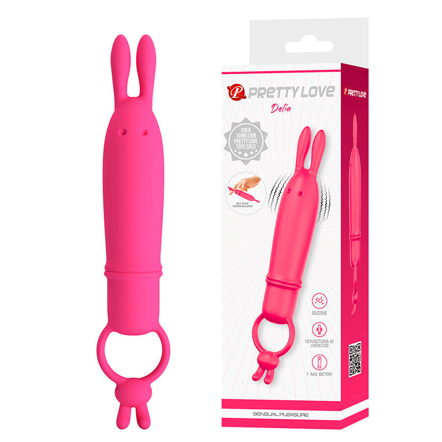 PRETTY LOVE FLIRTATION Delia Vibrateur Rabbit Anneau Résistance - Aura Intime
