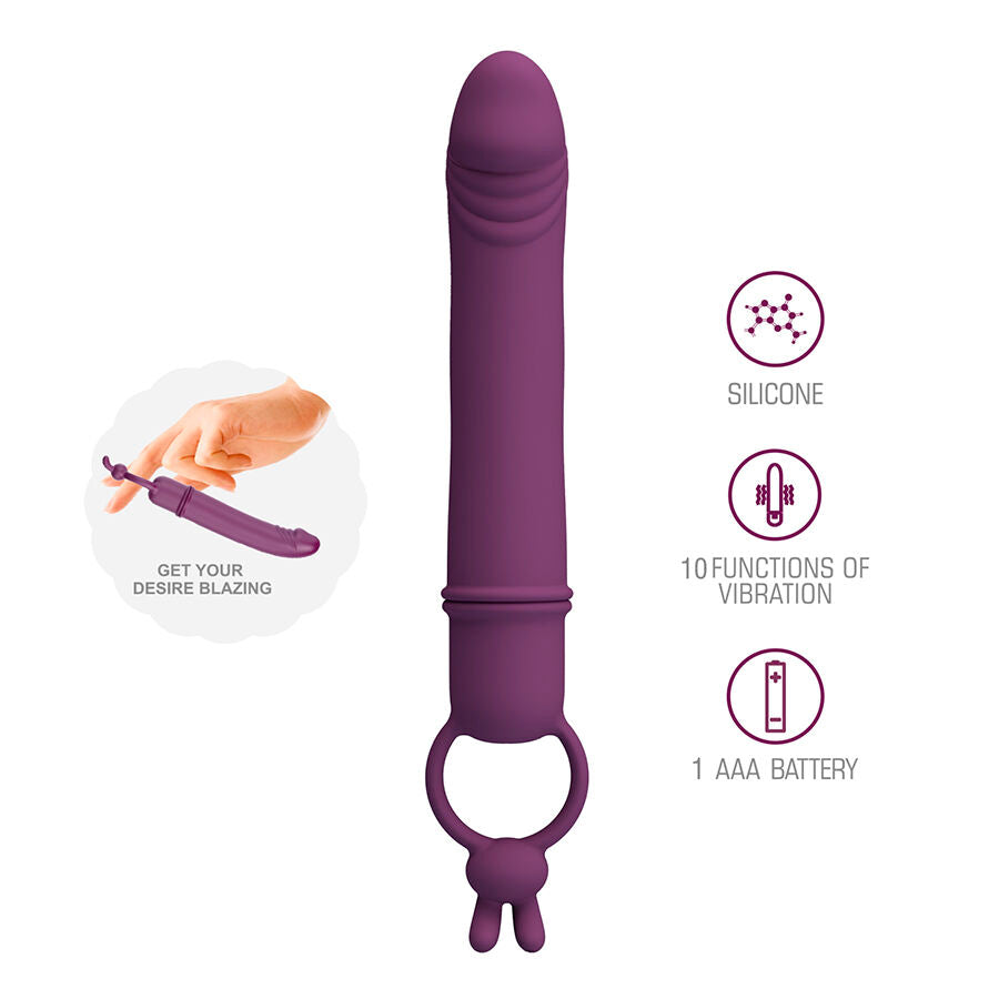 PRETTY LOVE FLIRTATION Cora Vibrateur Forme Pénis Anneau Résistance — vue détaillée