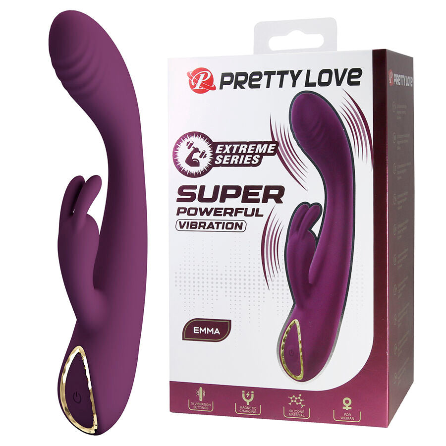 PRETTY LOVE FLIRTATION Emma Vibrateur Violet Rabbit Stimulateur - Aura Intime